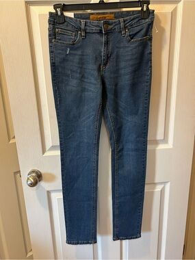 Joe's Jeans Size 16 Dark Blue Straight+Narrow The Brixton Stretch Skinny Jeans
